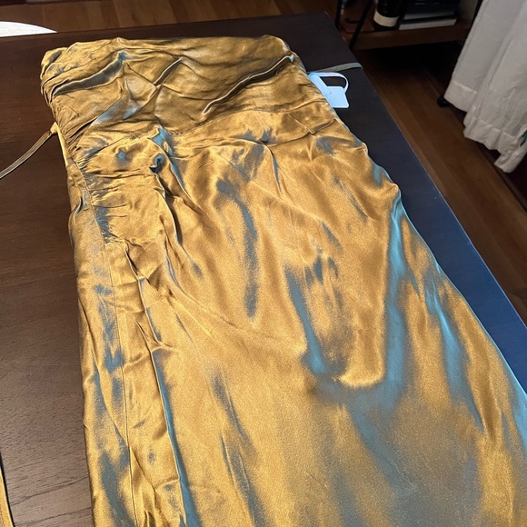 Giorgia Asymmetrical Bias Cowl Midi Dress - Picture 8 of 8